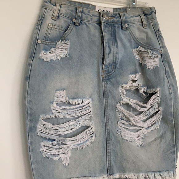 One Teaspoon denim skirt - Picture 3 of 9